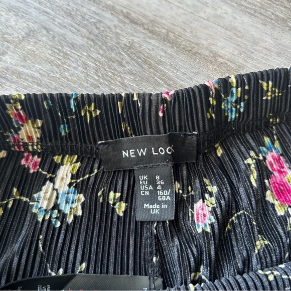 New Look Floral Culotte-style Wide Leg Pleated Cropped Pants Made in UK - Picture 6 of 13